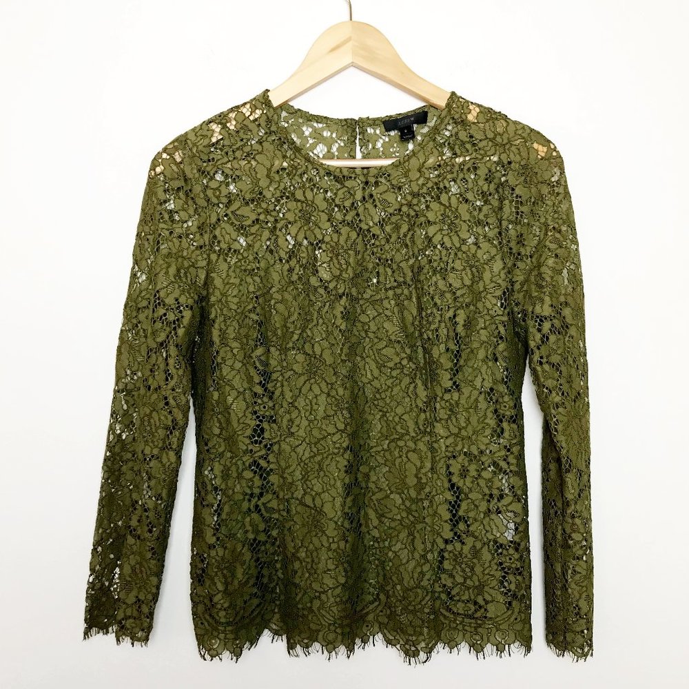 J. Crew Lace Long-Sleeve Shirt